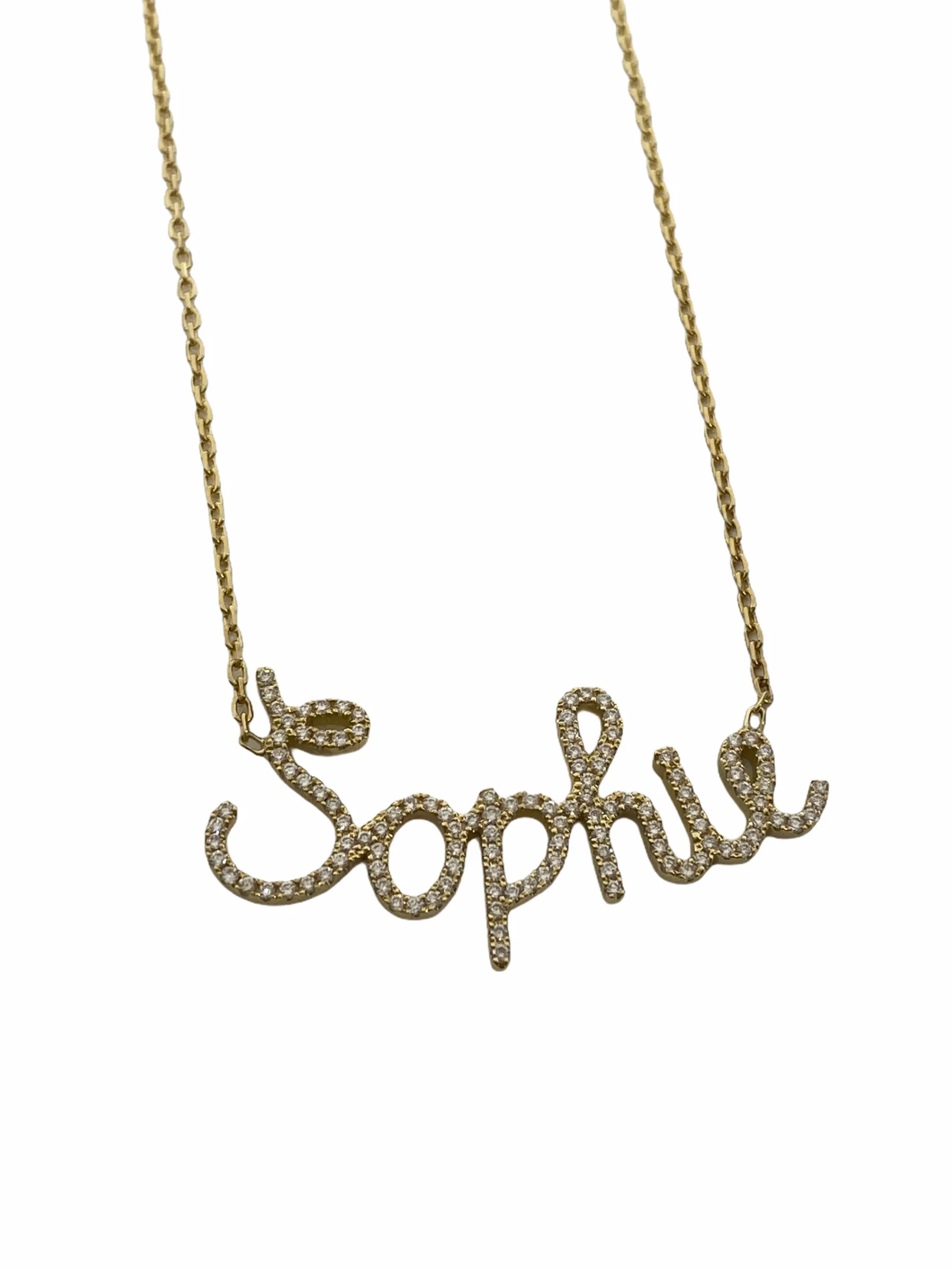 Big script name necklace*