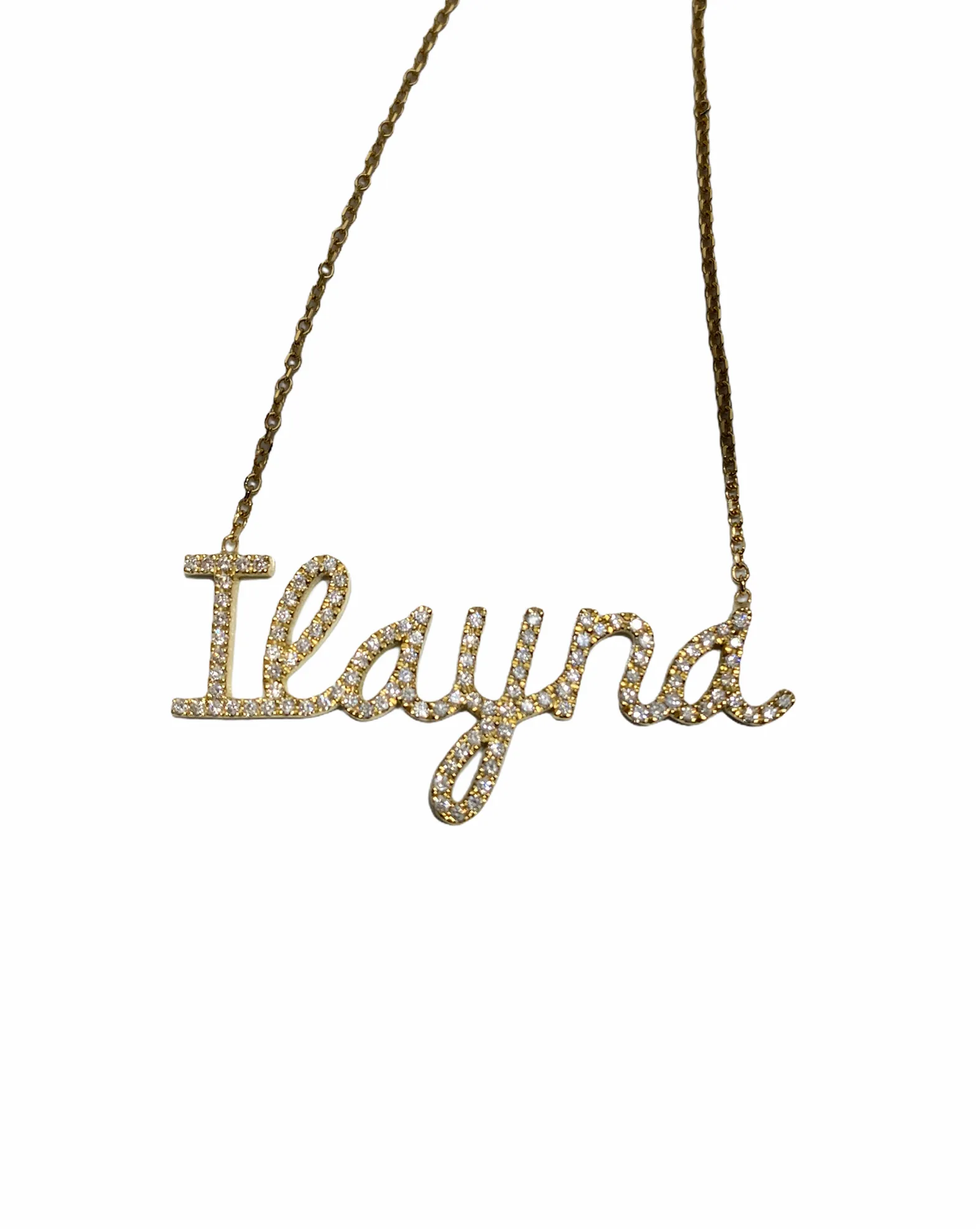 Big script name necklace*