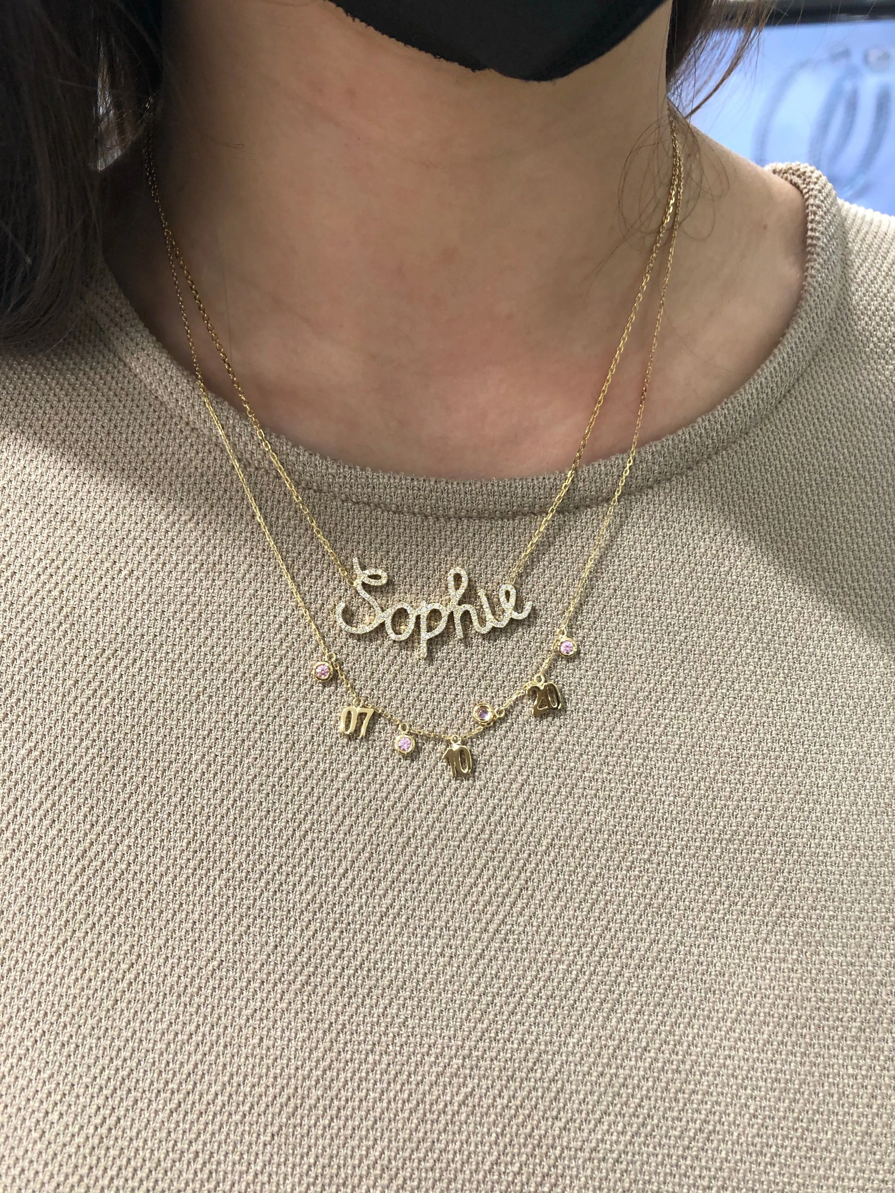 Big script name necklace*