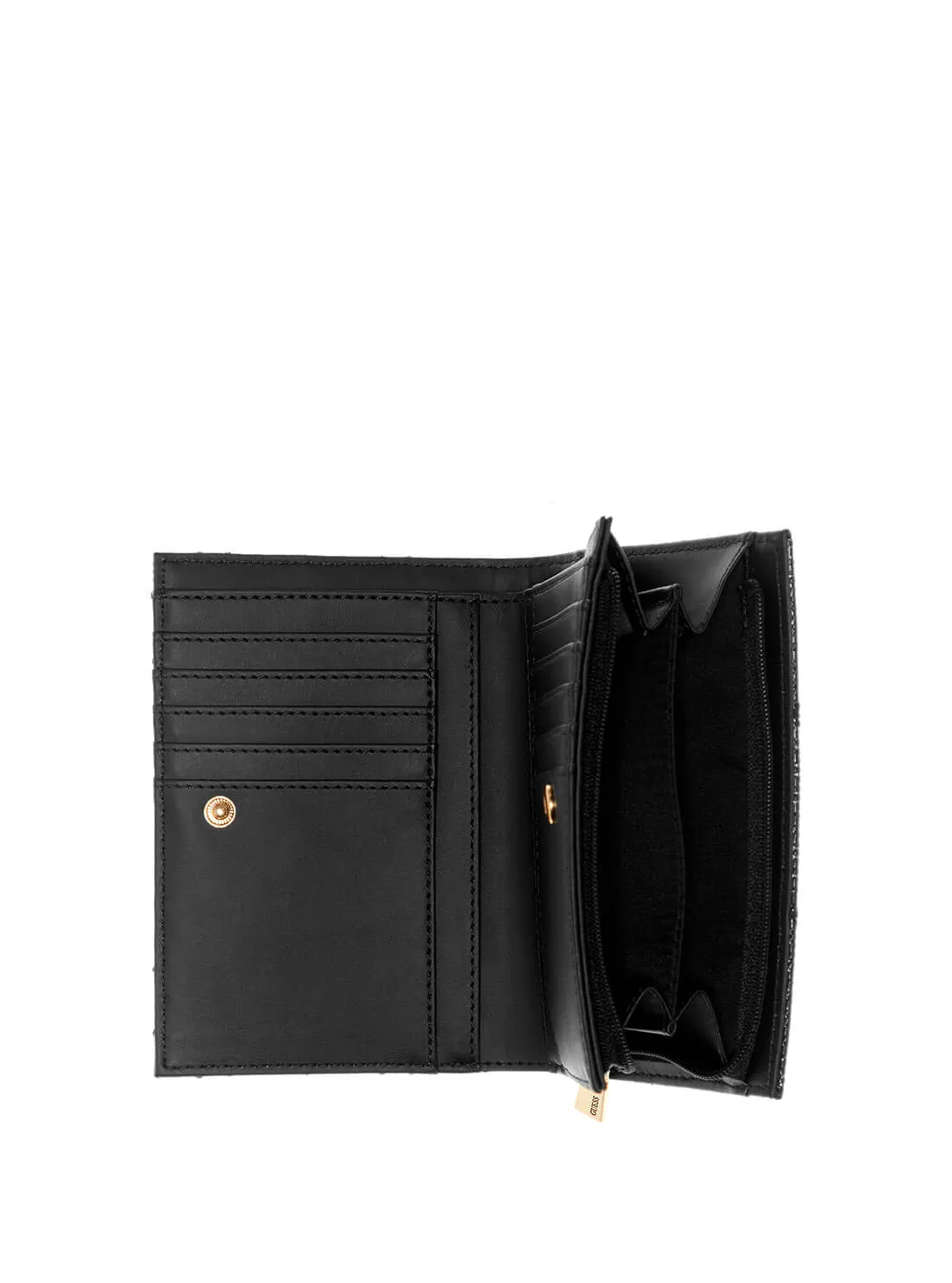 Black Briana Logo Organiser Wallet