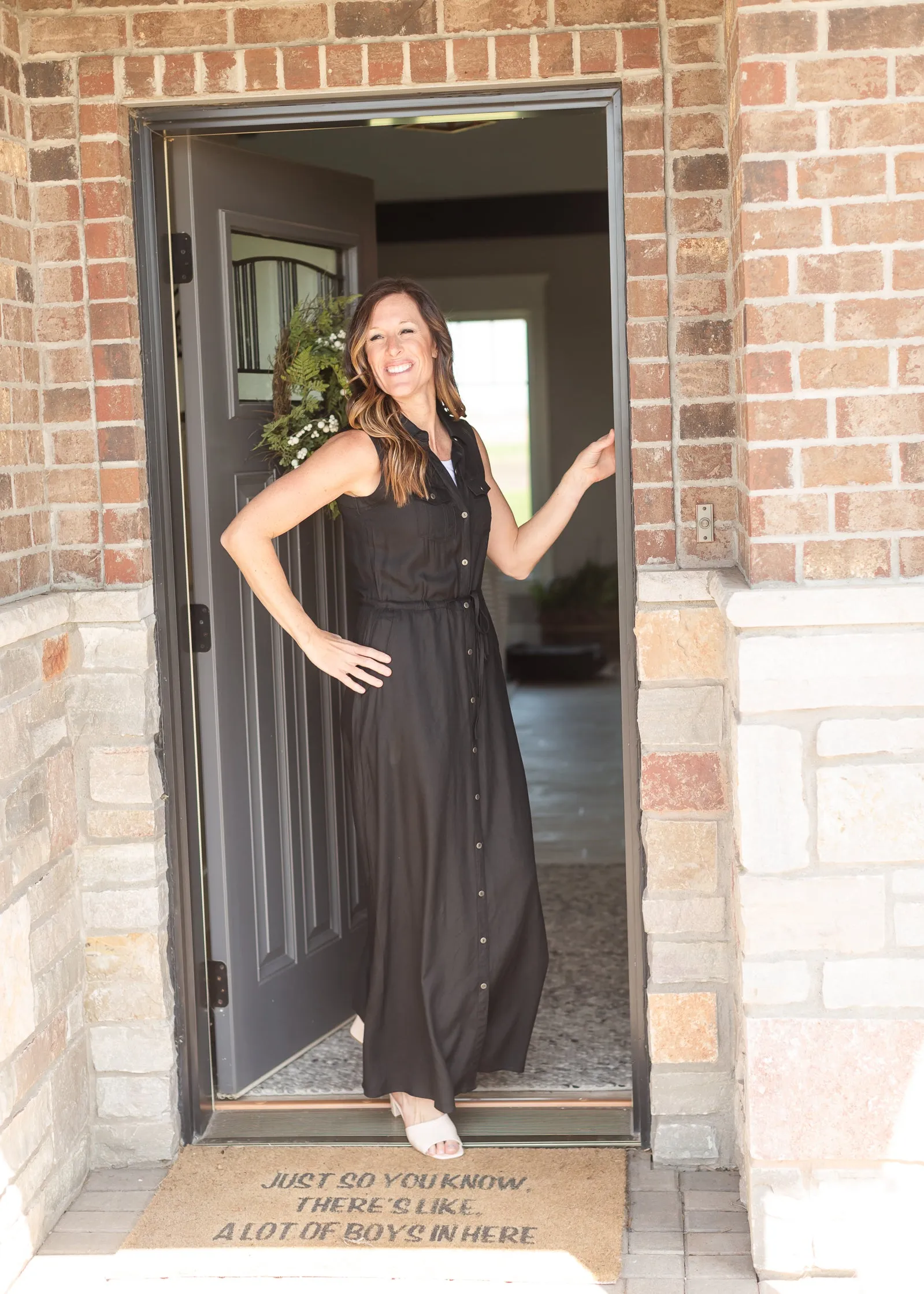 Black Button Up Maxi Dress - FINAL SALE