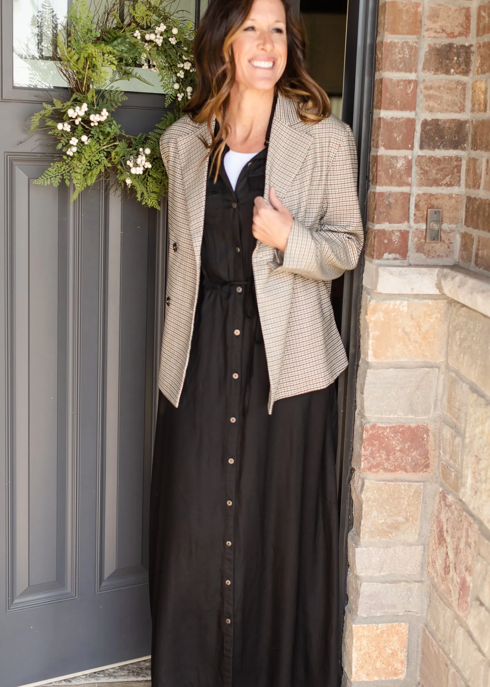 Black Button Up Maxi Dress - FINAL SALE