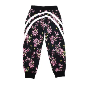 Black Floral Print Sweatpants