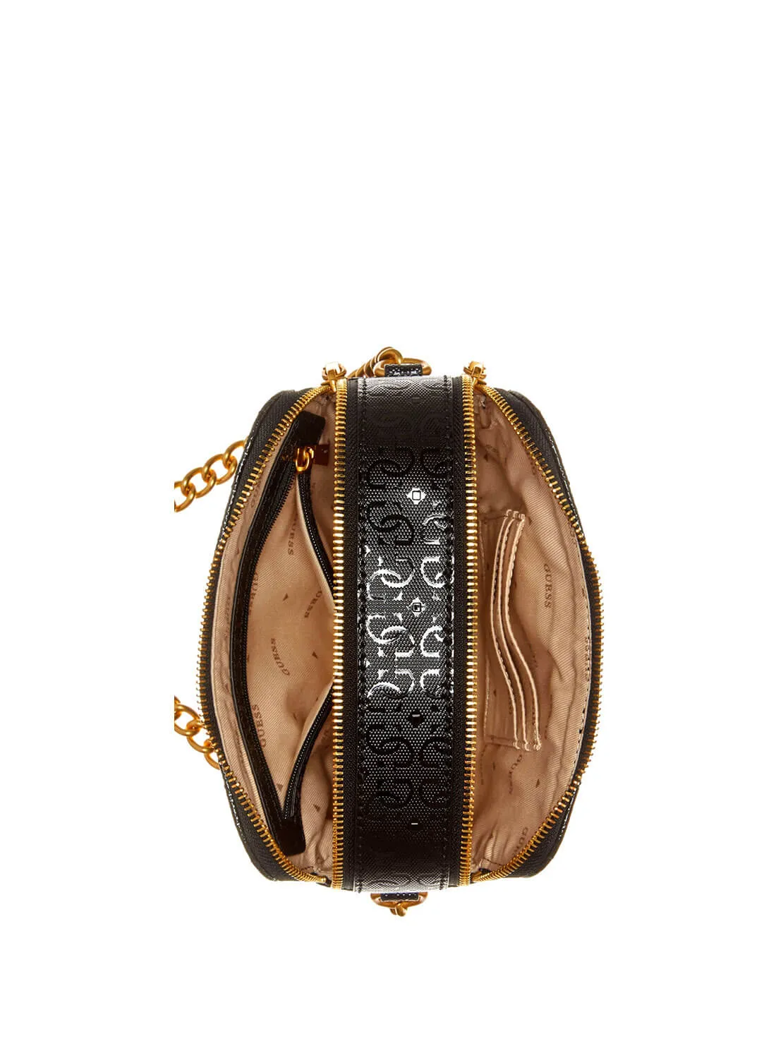 Black Jania Logo Crossbody Bag