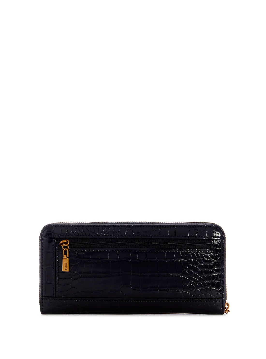 Black Laurel Croco Large Wallet