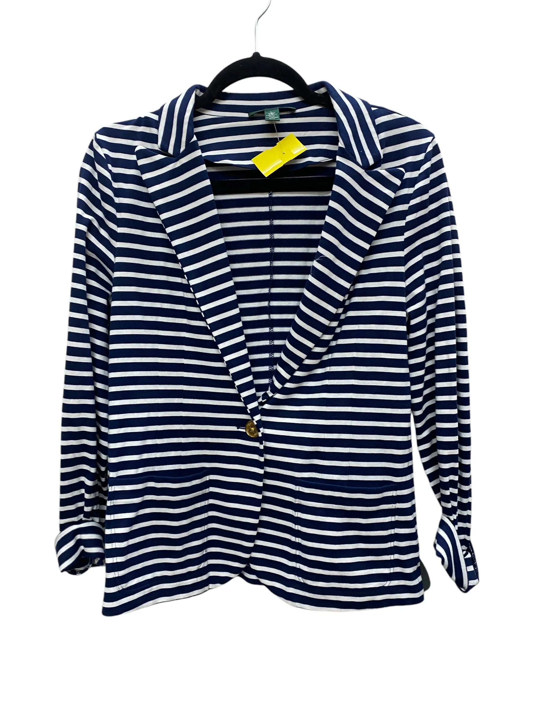 Blazer By Lauren By Ralph Lauren In Striped Pattern, Size: L