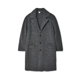 Bottega Veneta - Men's Felted Wool Knitted Coat - (Grey Melange)