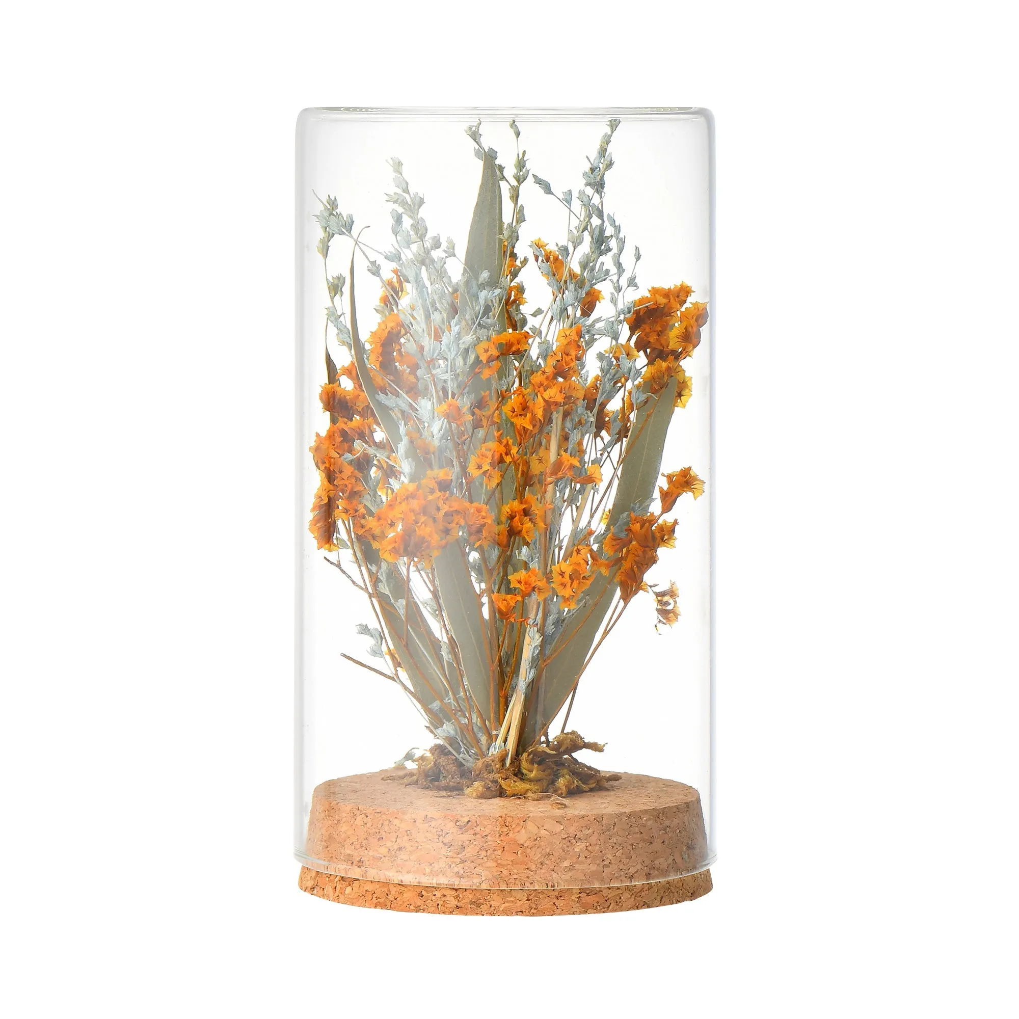 Bottled Dried Flower Mix Orange