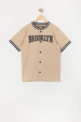 Boys Brooklyn Graphic Mesh Baseball Jersey