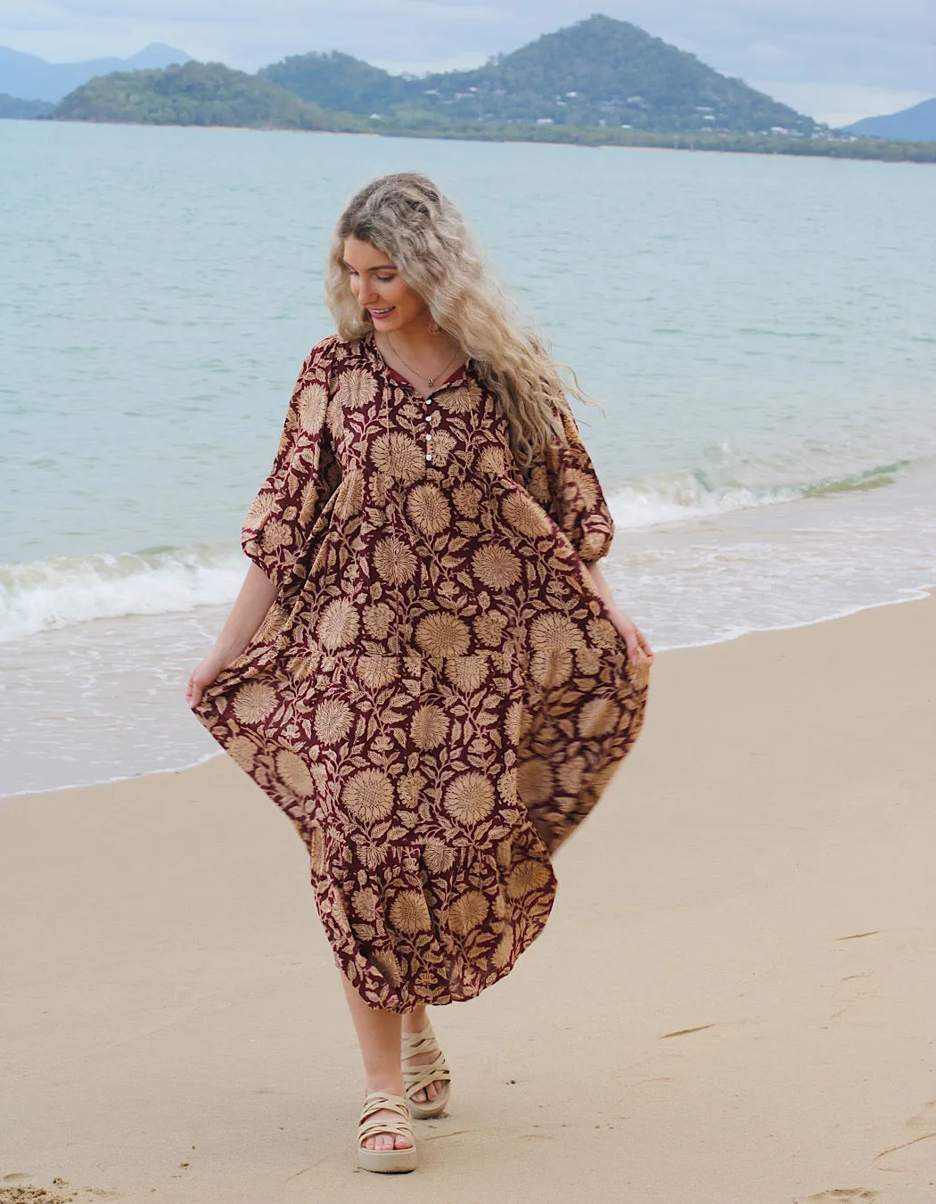 Burgundy Sunflower Neera Maxi