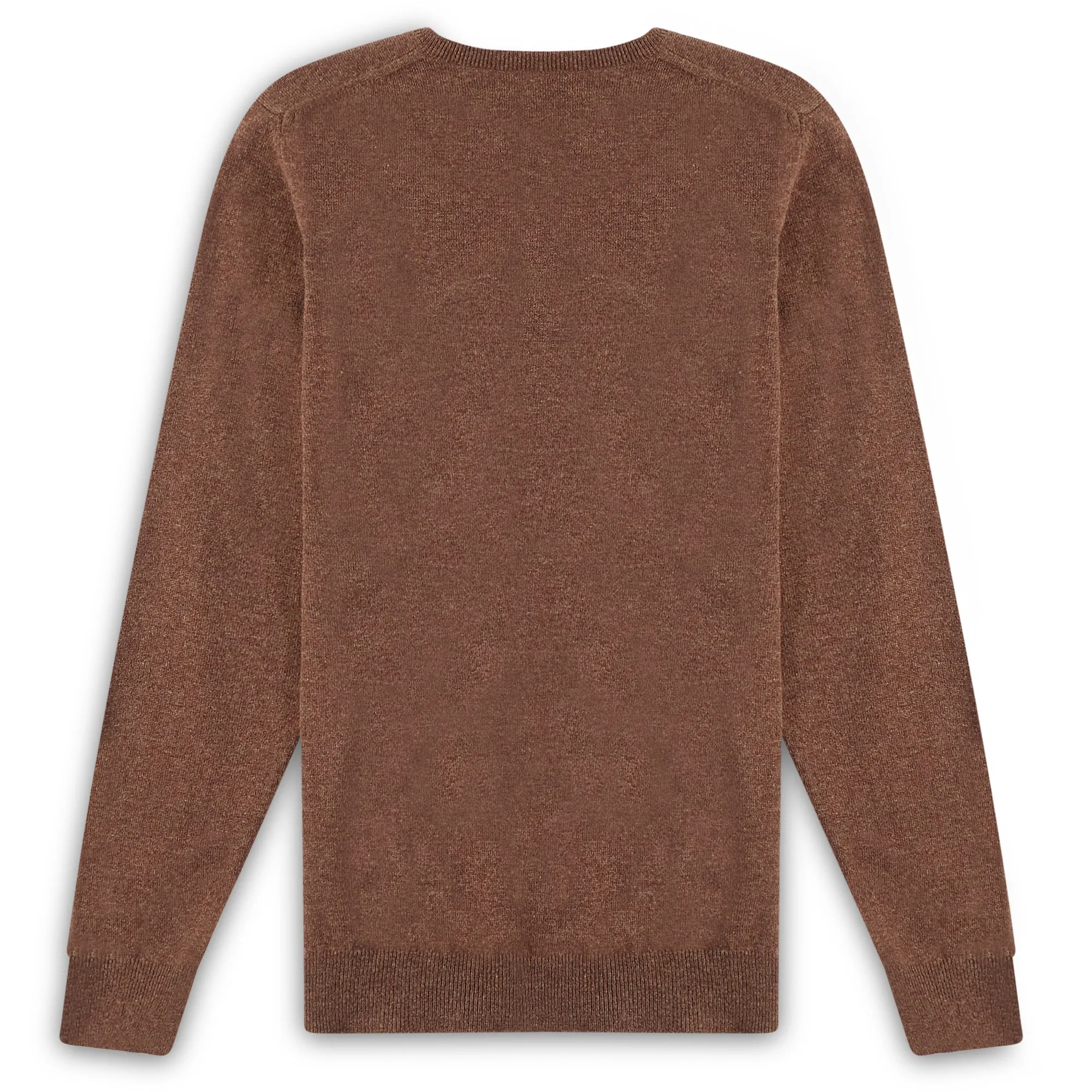 Burrows & Hare Scottish Lambs Wool Crew Neck Jumper - Mocha