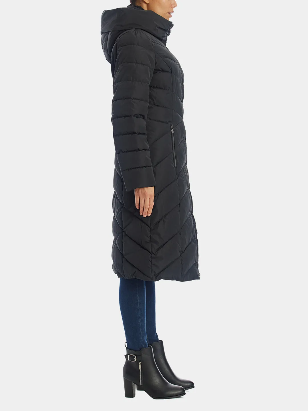 Cinched Back Puffer Coat