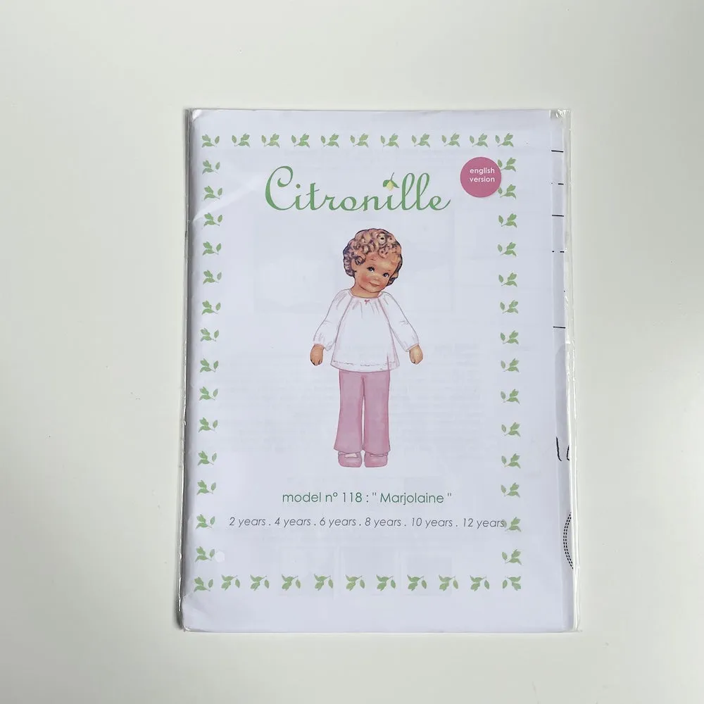 Citronille Patterns : Marjorlaine Child's Pajamas