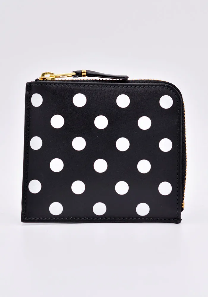 COMME DES GARCONS SA3100PD POLKA DOT LEATHER WALLET BLACK