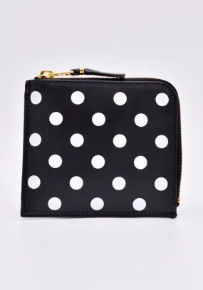 COMME DES GARCONS SA3100PD POLKA DOT LEATHER WALLET BLACK