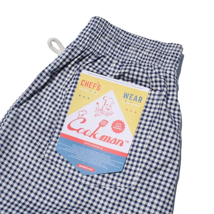 Cookman Chef Short Pants - Gingham : Navy