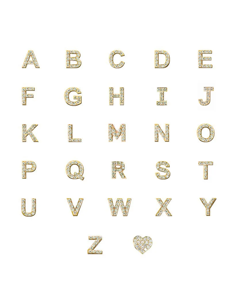 Customizable Love Letter Pavé Necklace A to Z