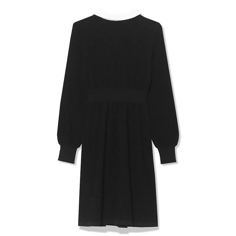 Detachable Bowknot Knitted Dress