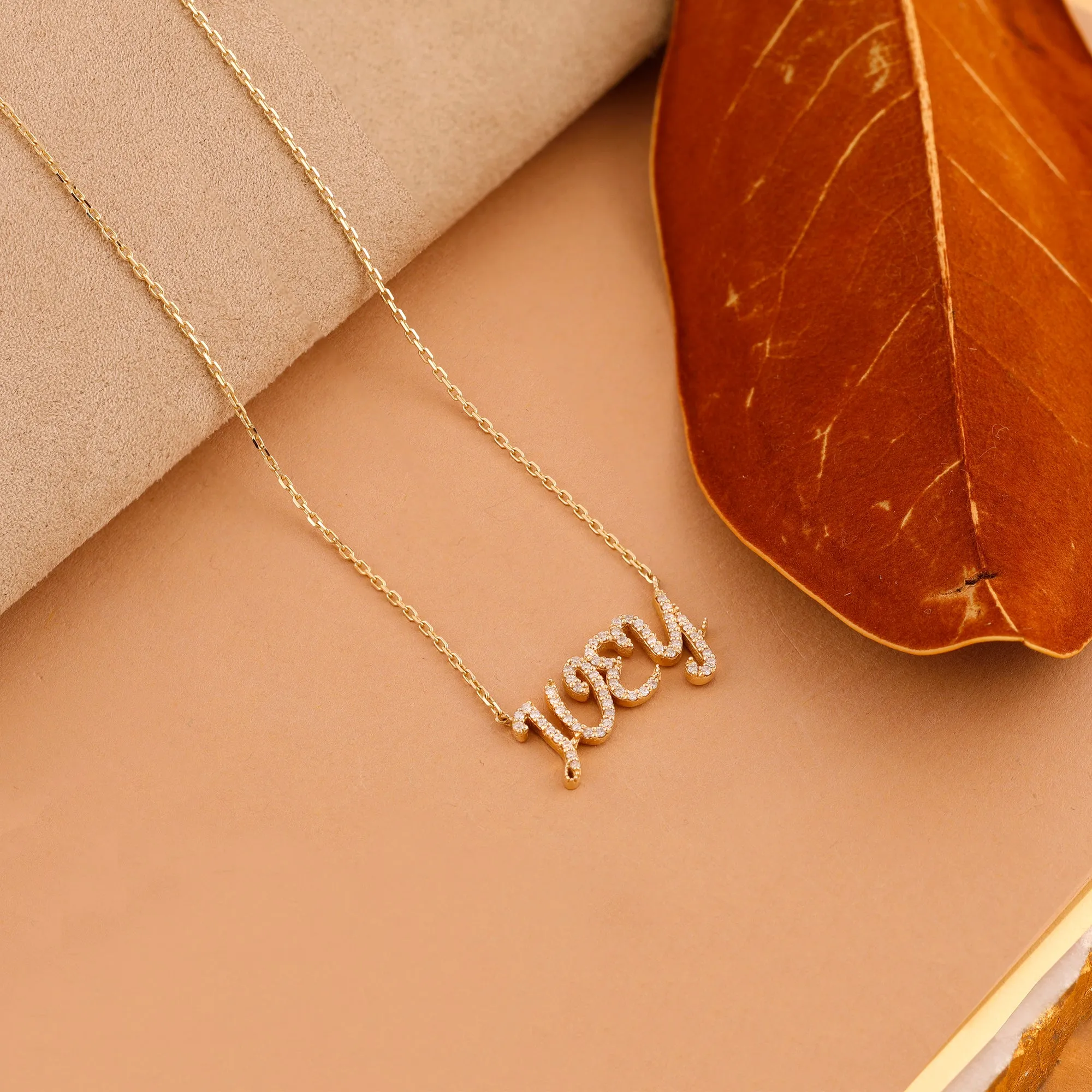 Diamond Name Necklace, Anita