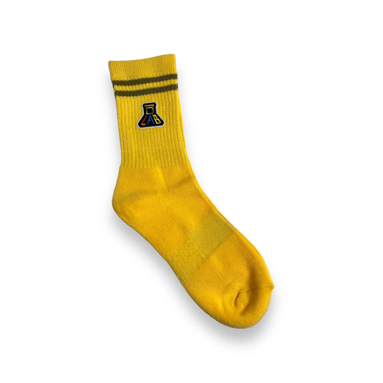 Dlab Socks (High) Yellow with Embroiderd Patch Color Logo