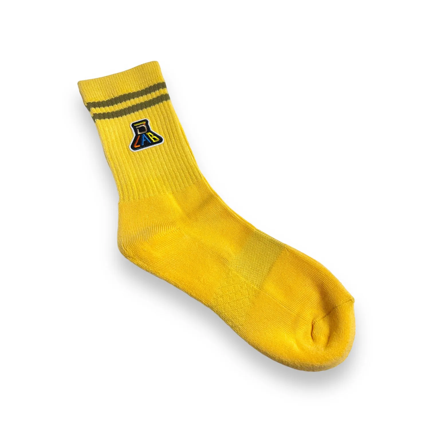 Dlab Socks (High) Yellow with Embroiderd Patch Color Logo