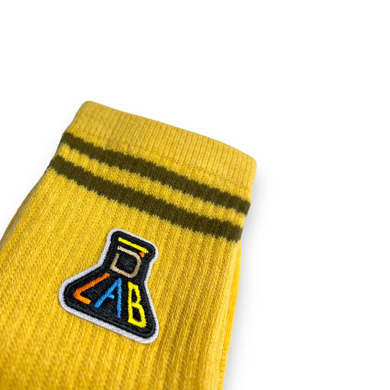 Dlab Socks (High) Yellow with Embroiderd Patch Color Logo