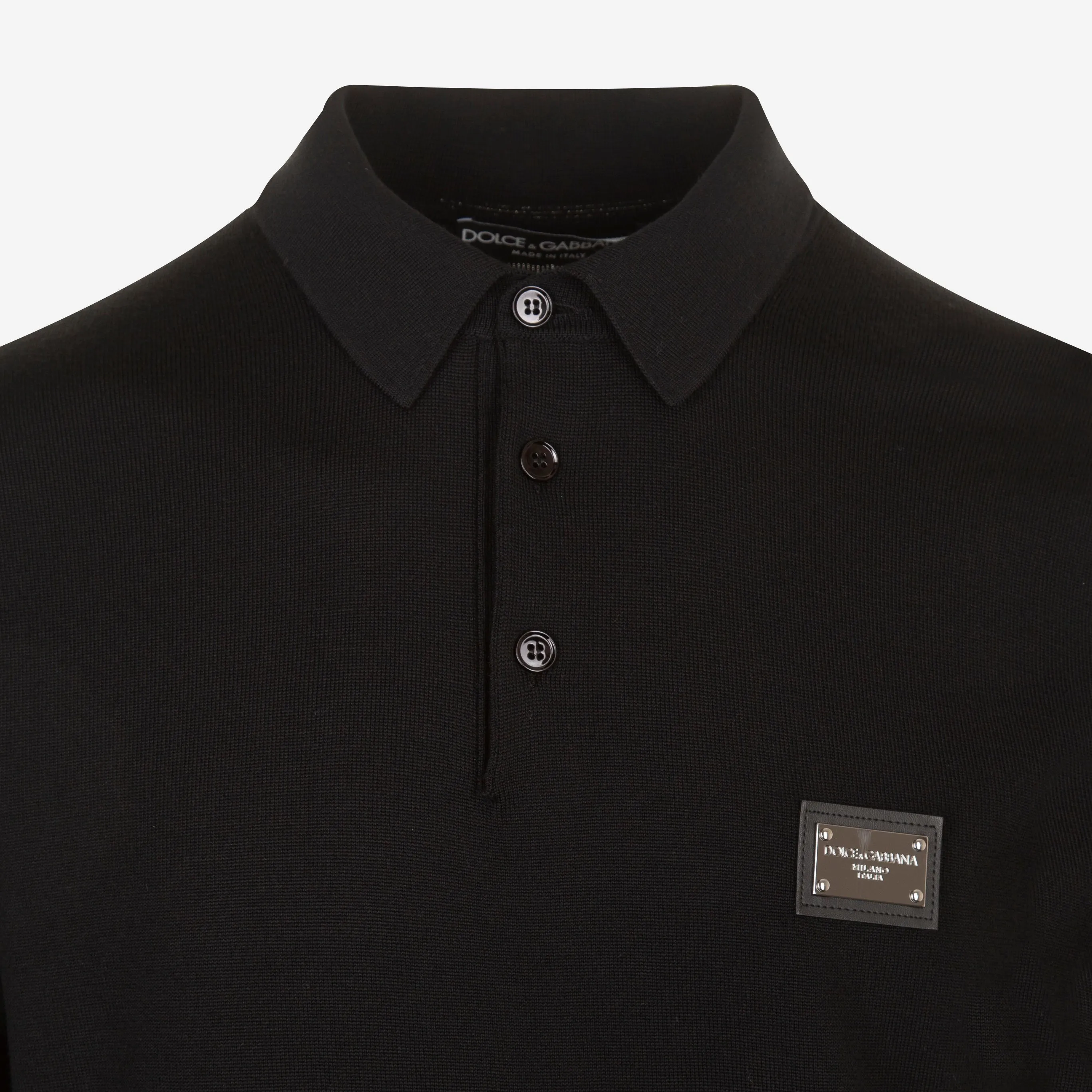 Dolce & Gabbana Branded Tag Knit Polo