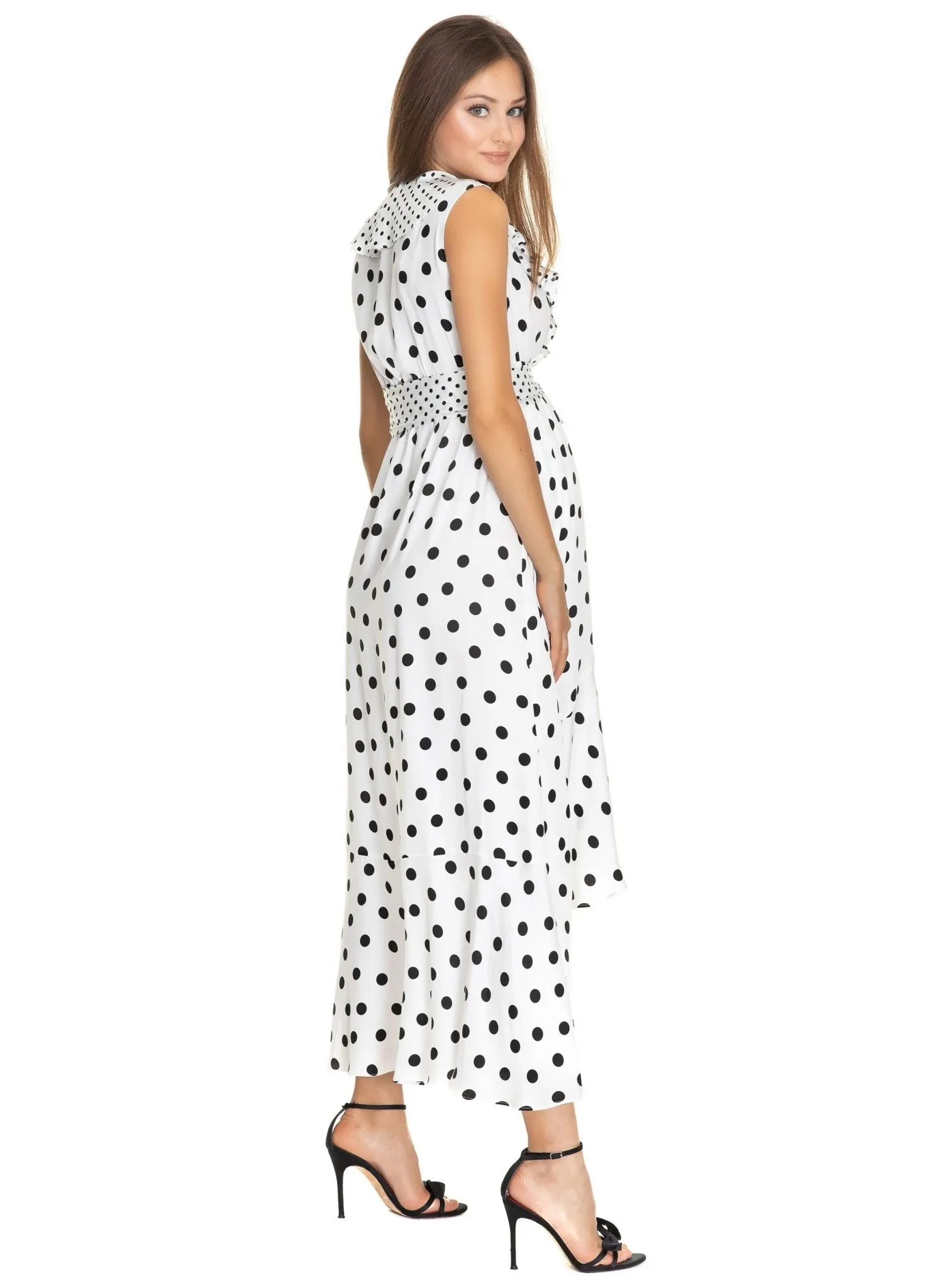 Dorothea Maternity Maxi Dress - Polka Dot