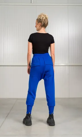 Drop Crotch Pants with Flap Pockets