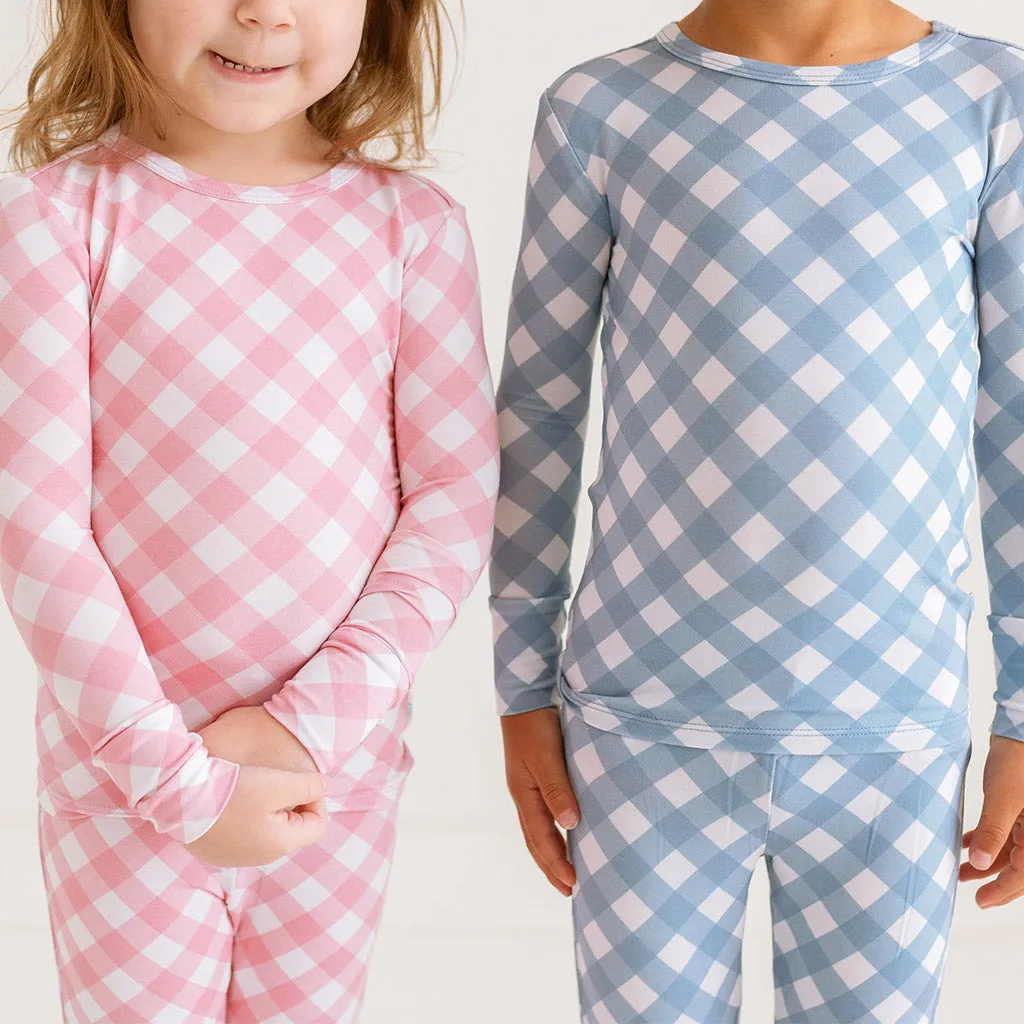 Dusty Rose Gingham Classic Pajama Set