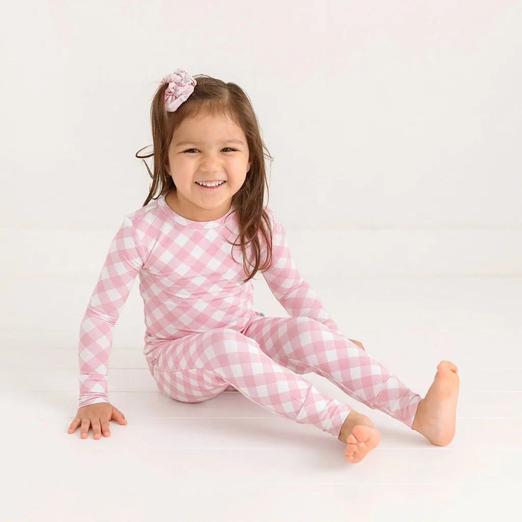 Dusty Rose Gingham Classic Pajama Set