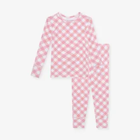 Dusty Rose Gingham Classic Pajama Set