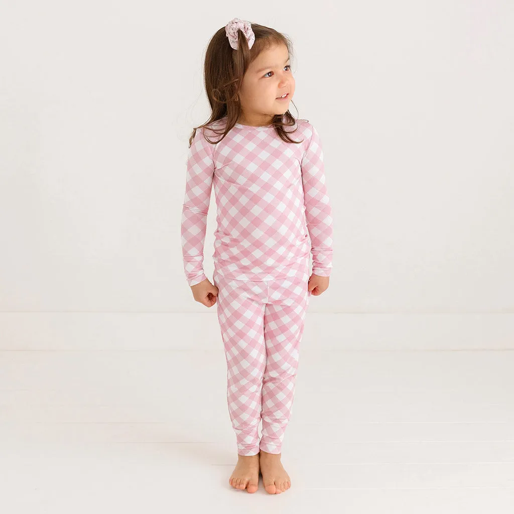 Dusty Rose Gingham Classic Pajama Set