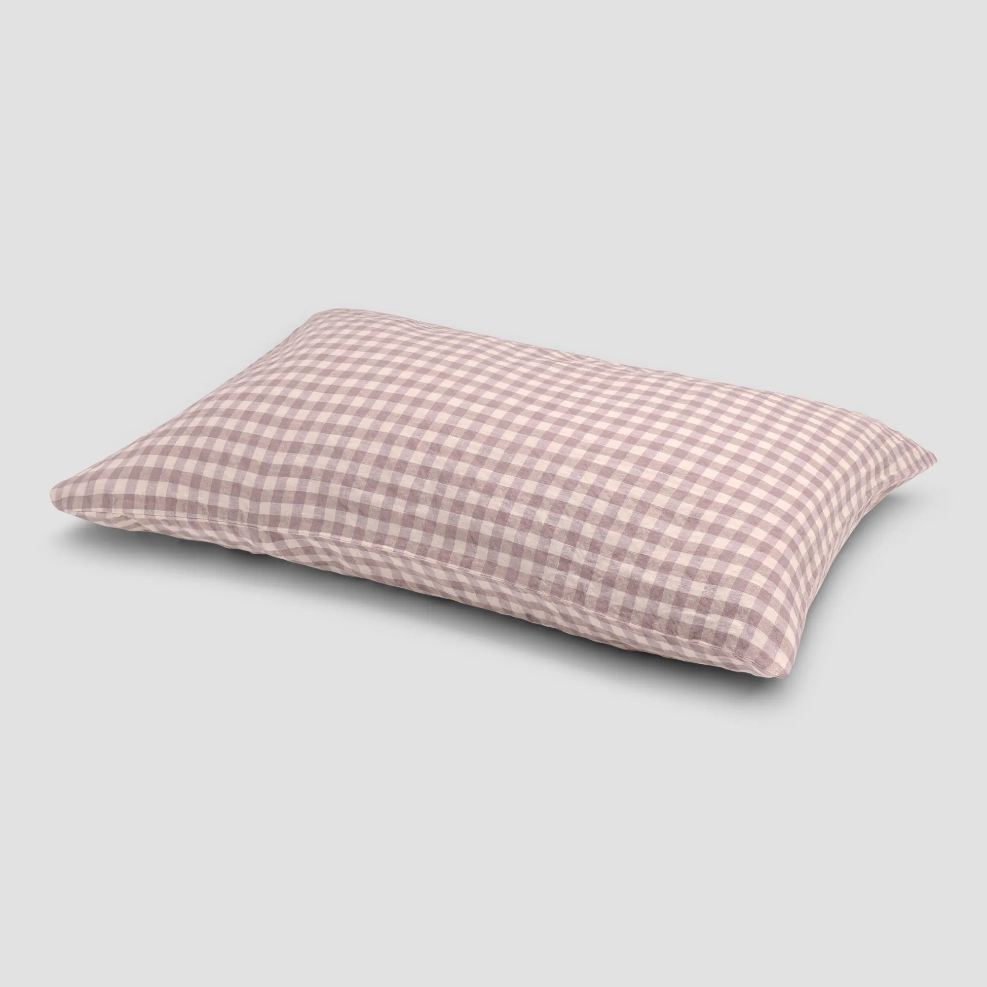 Elderberry Gingham Linen Blend Pillowcase (Pair)