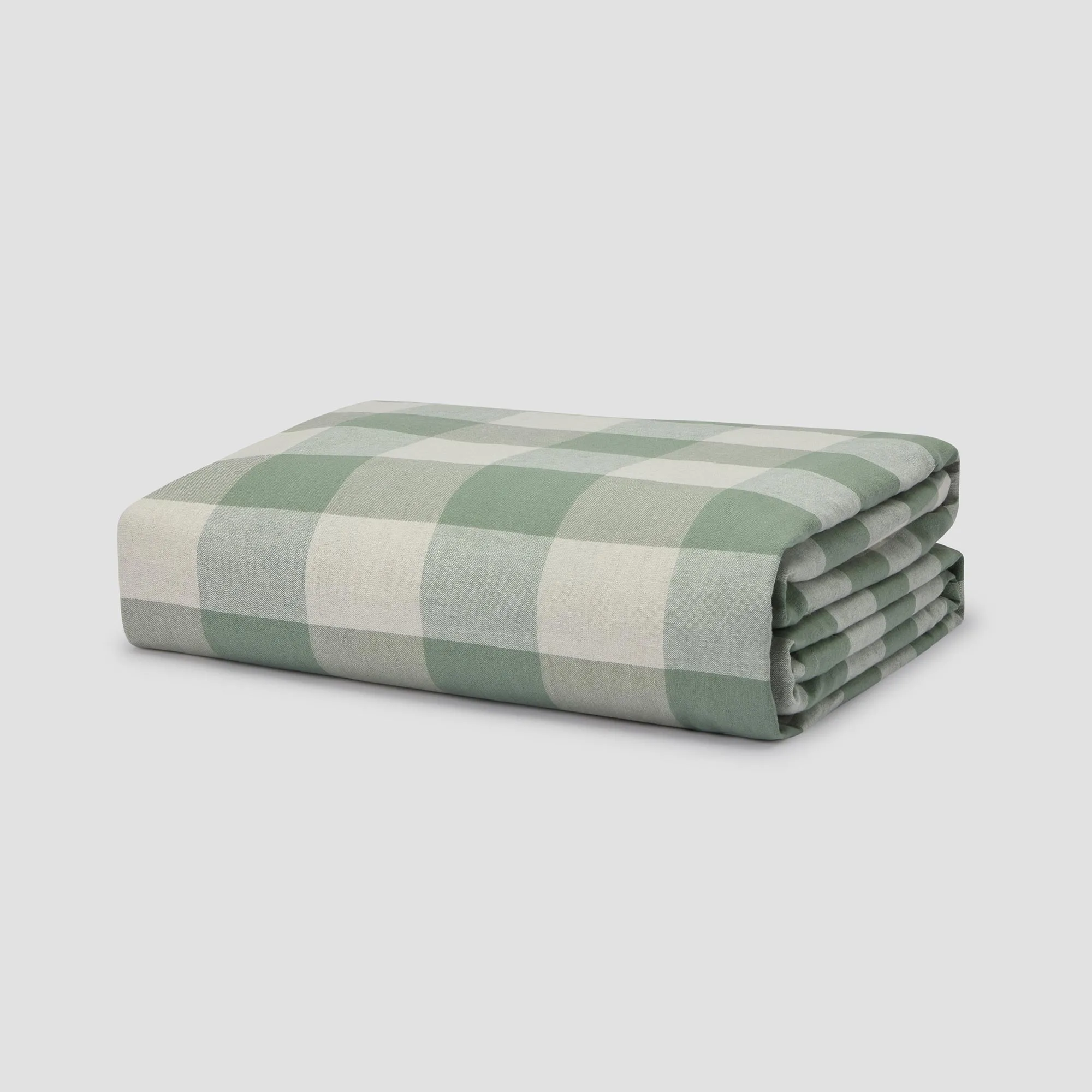 Elm Green Emsworth Check Linen Blend Duvet Cover