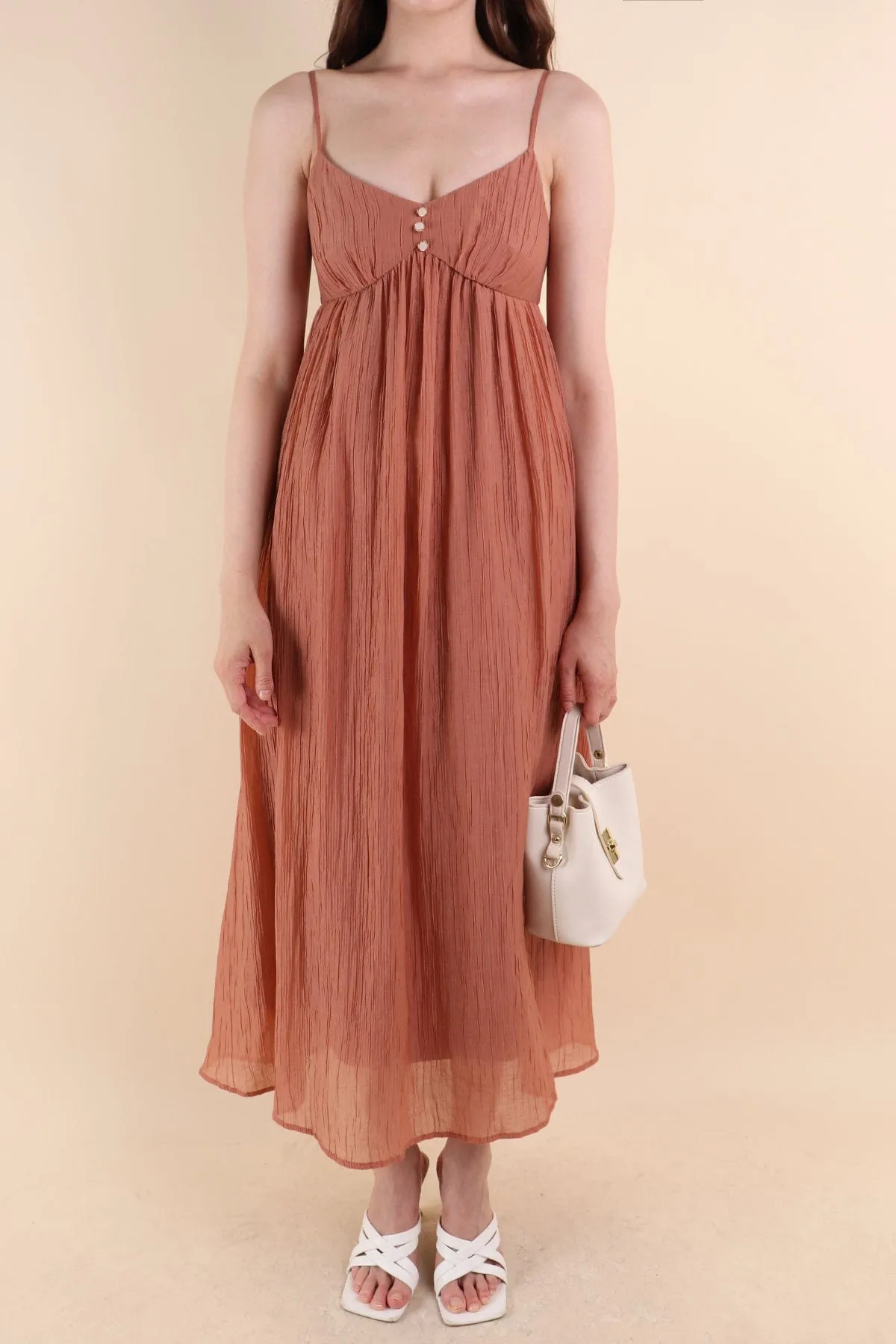 EMERSON CREPE MAXI IN BRICK