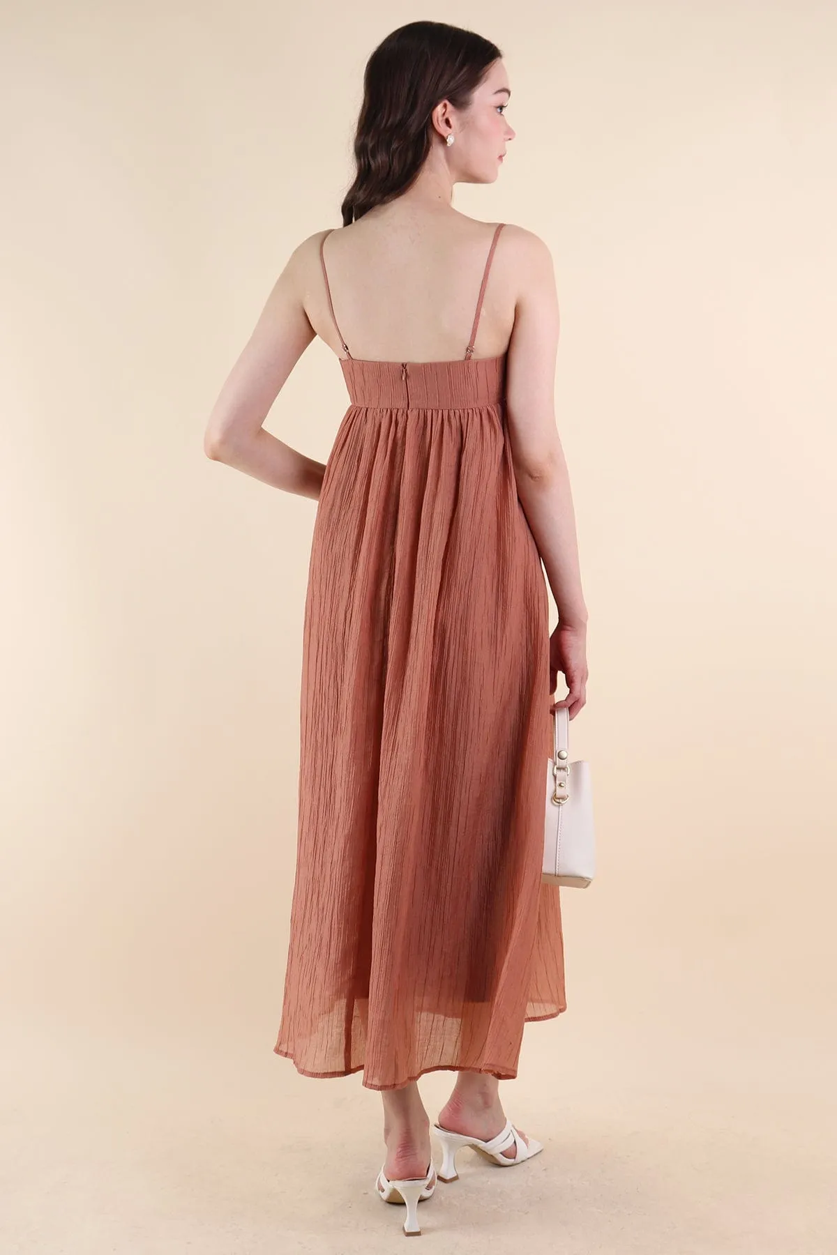 EMERSON CREPE MAXI IN BRICK