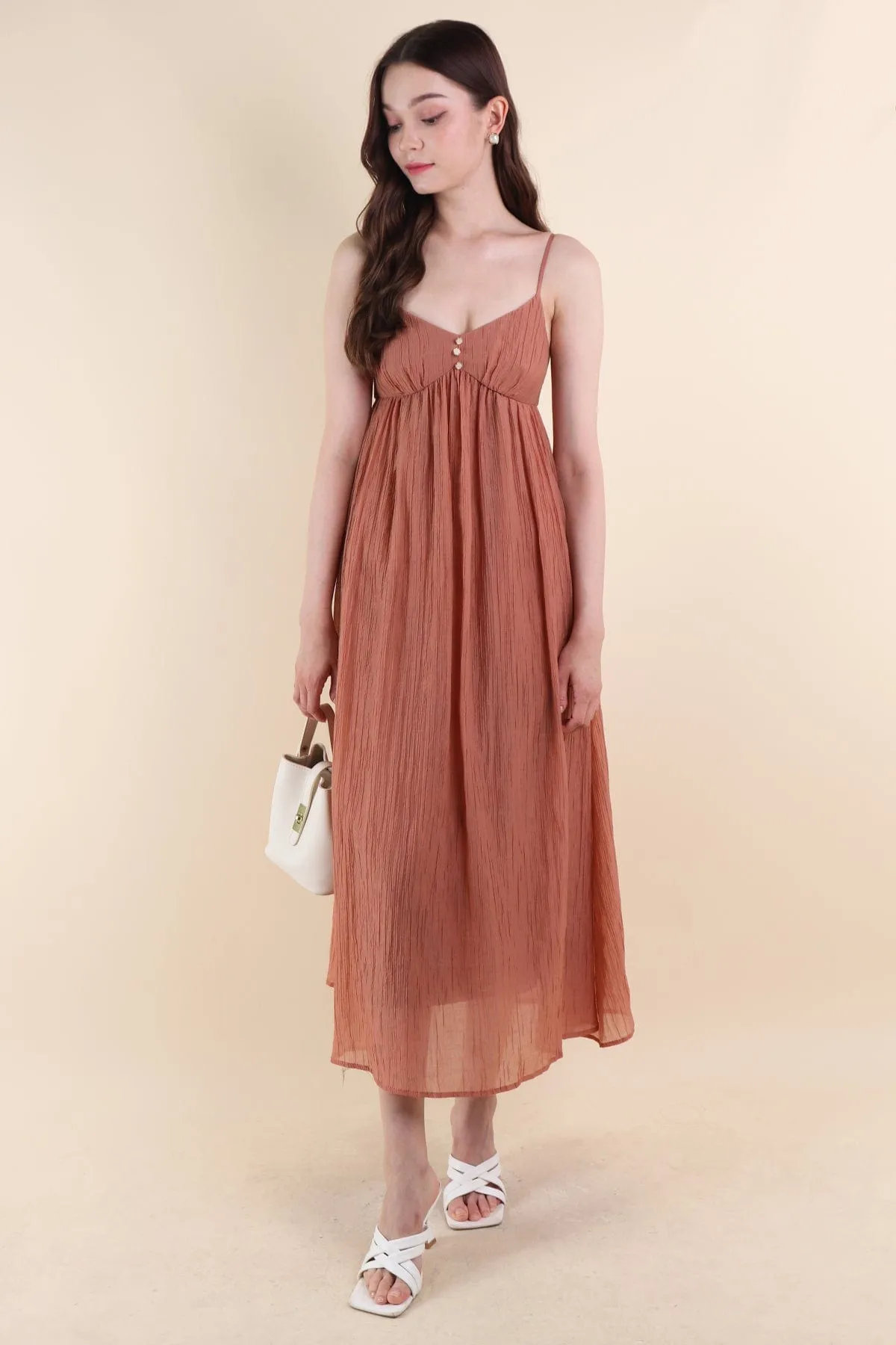 EMERSON CREPE MAXI IN BRICK