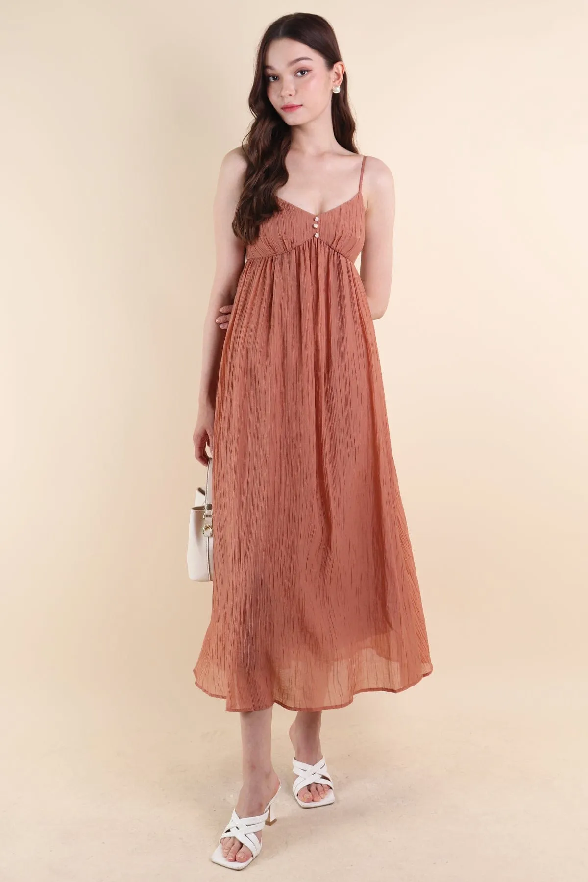 EMERSON CREPE MAXI IN BRICK