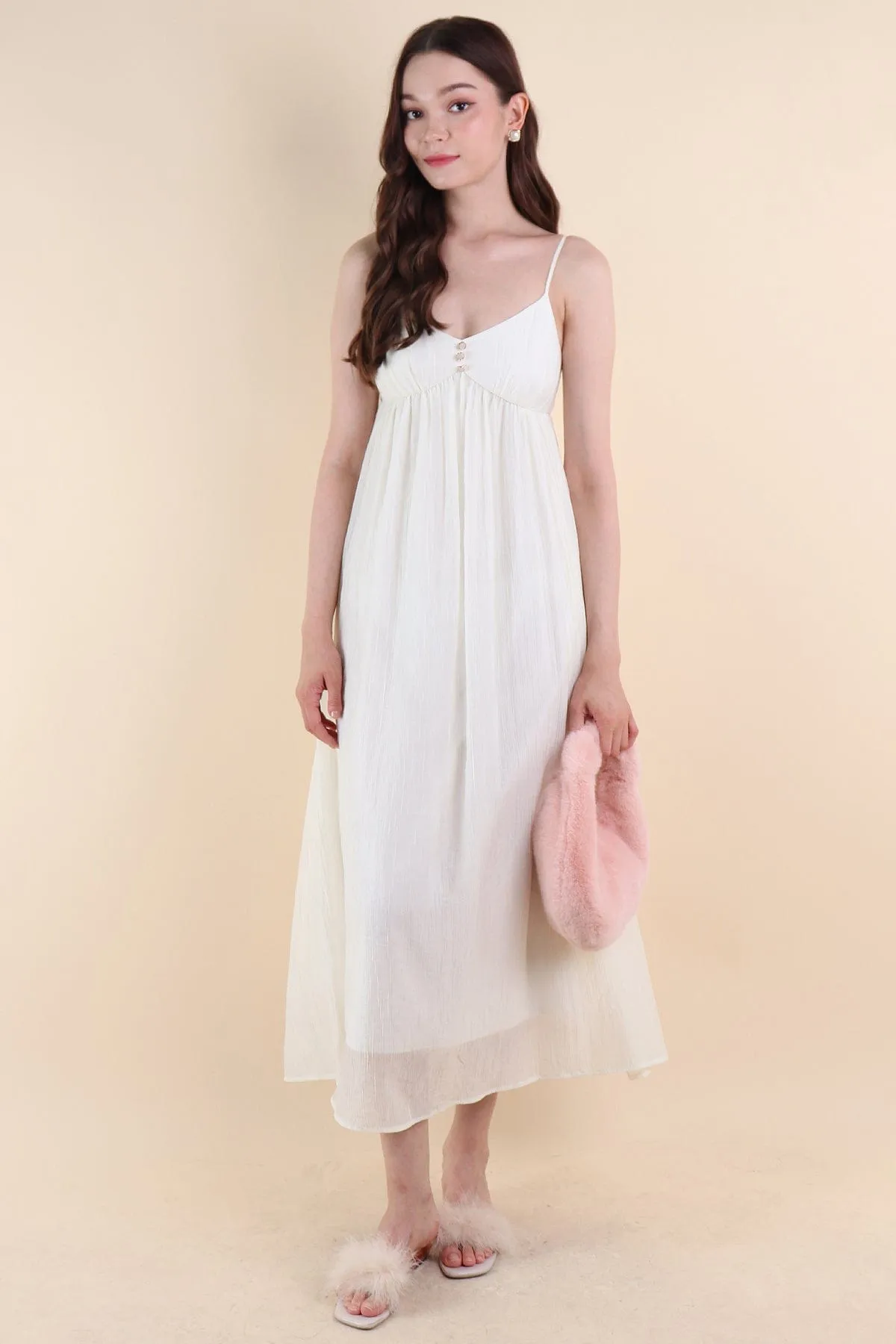 EMERSON CREPE MAXI IN CREAM