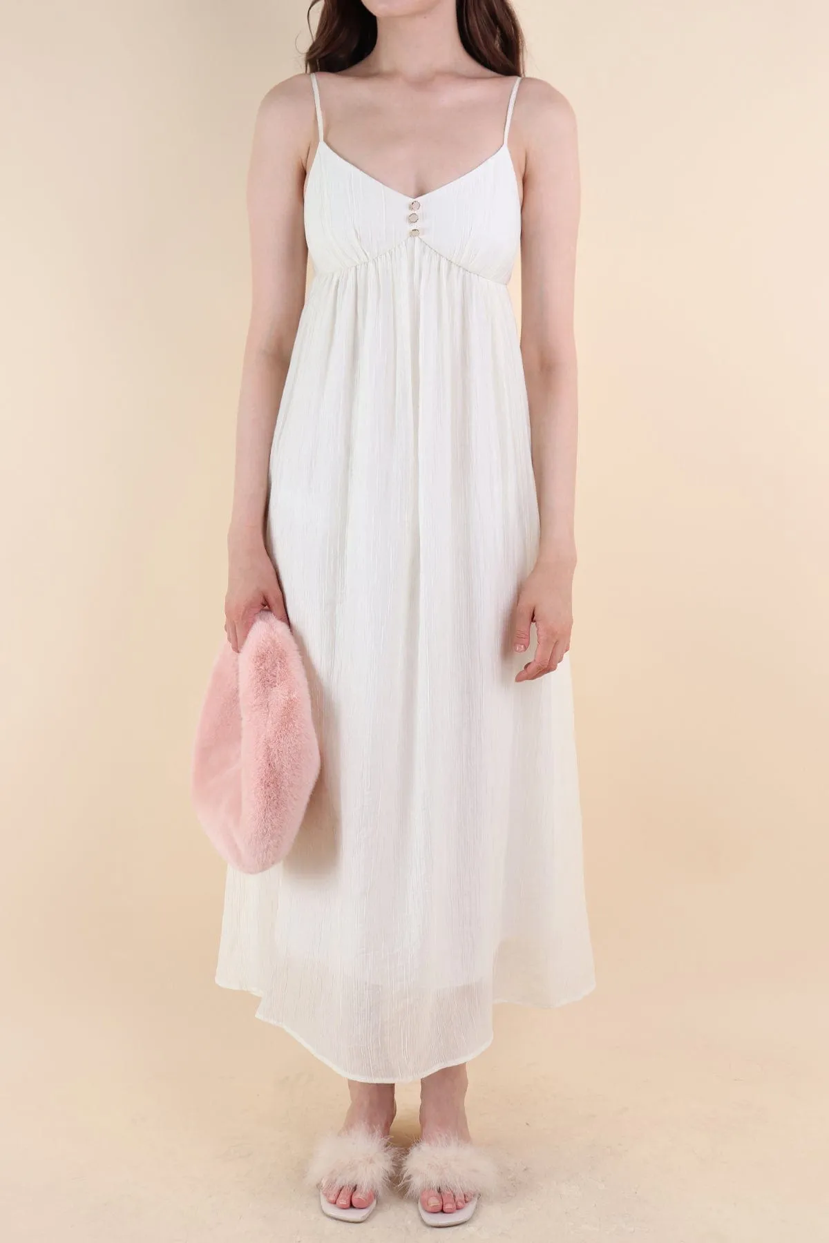 EMERSON CREPE MAXI IN CREAM