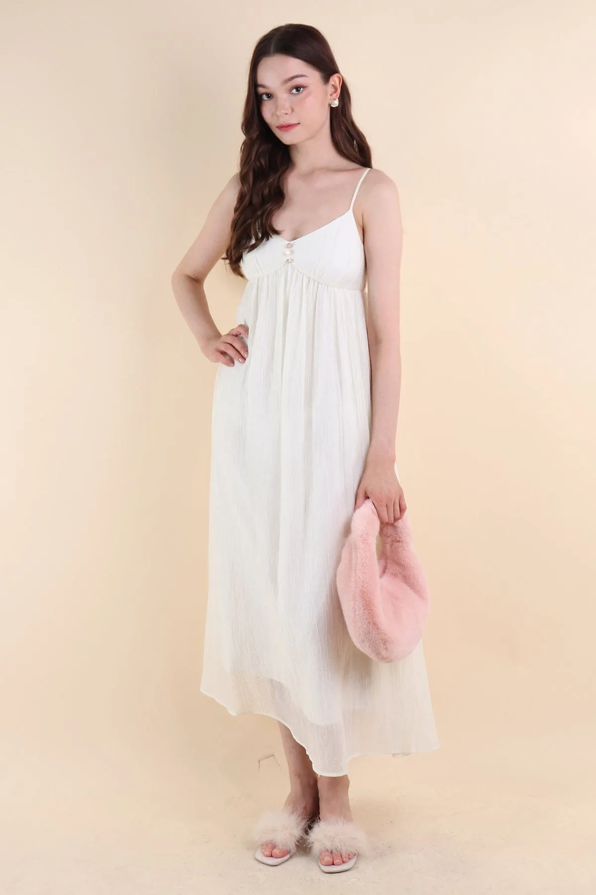 EMERSON CREPE MAXI IN CREAM