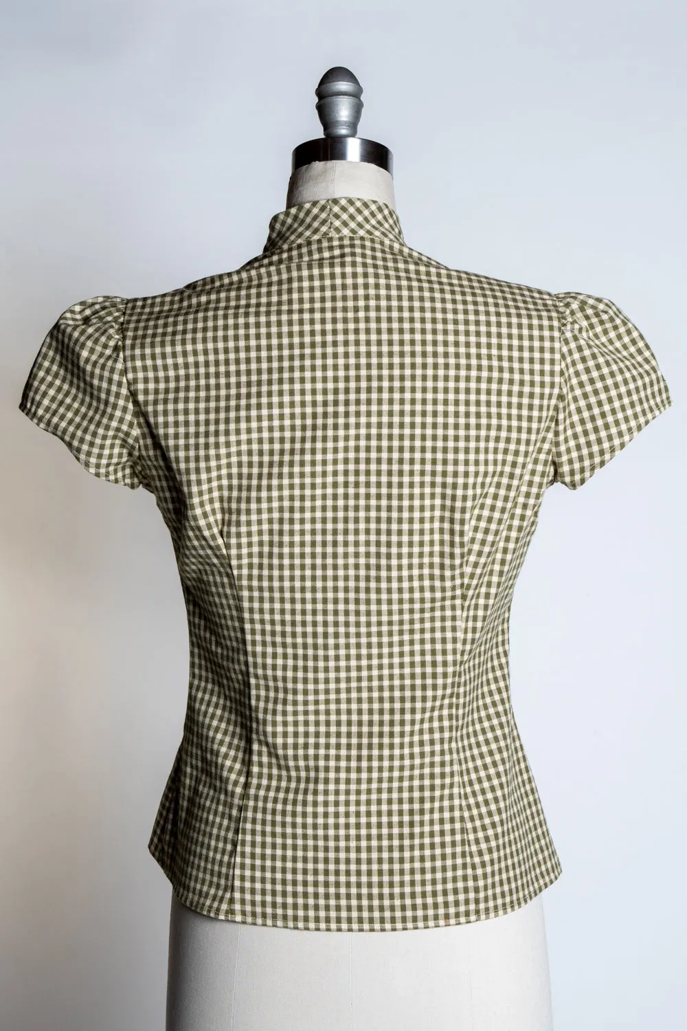 Estelle Blouse - Olive Gingham