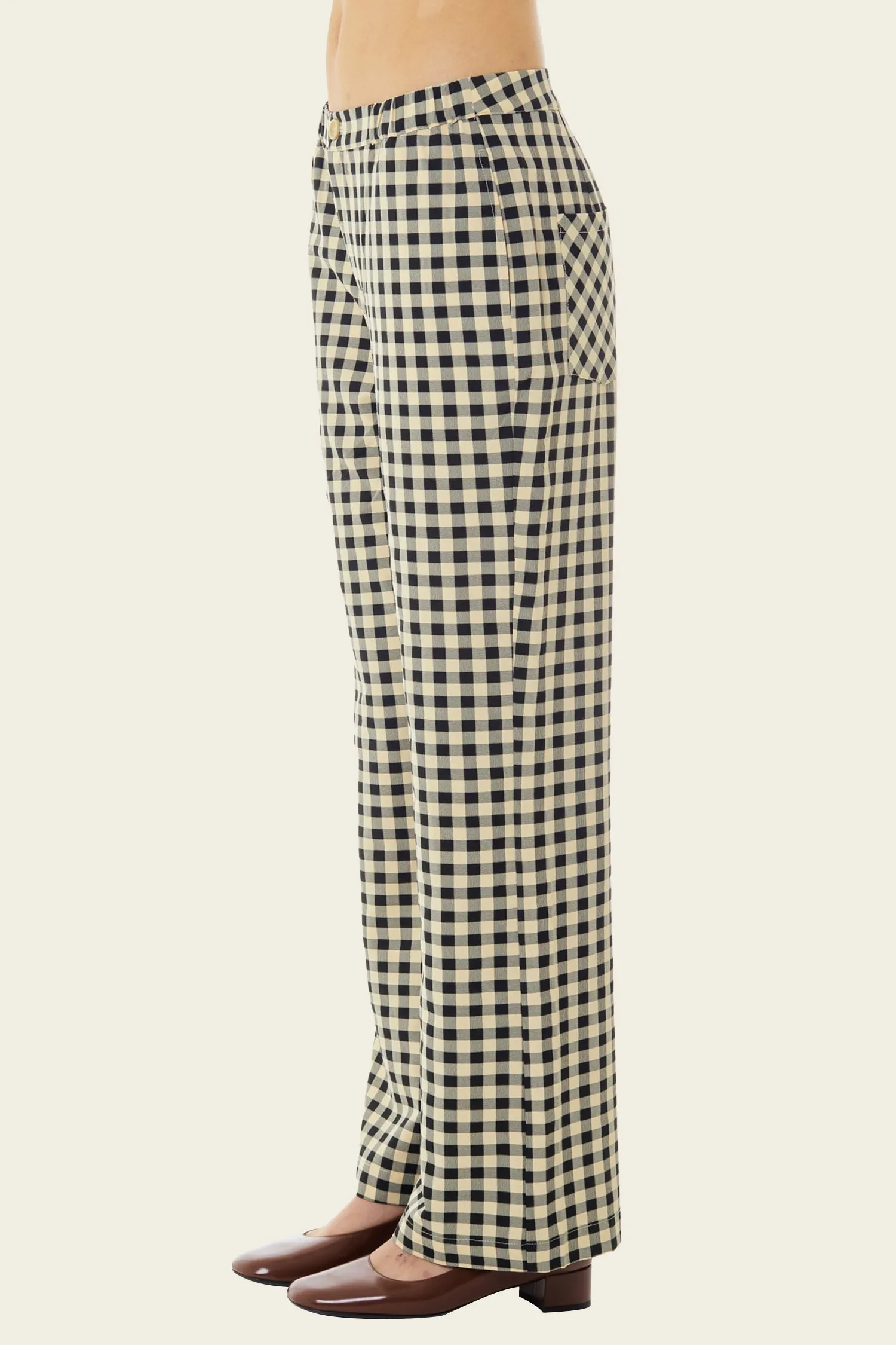 Estelle Pants - Black Gingham