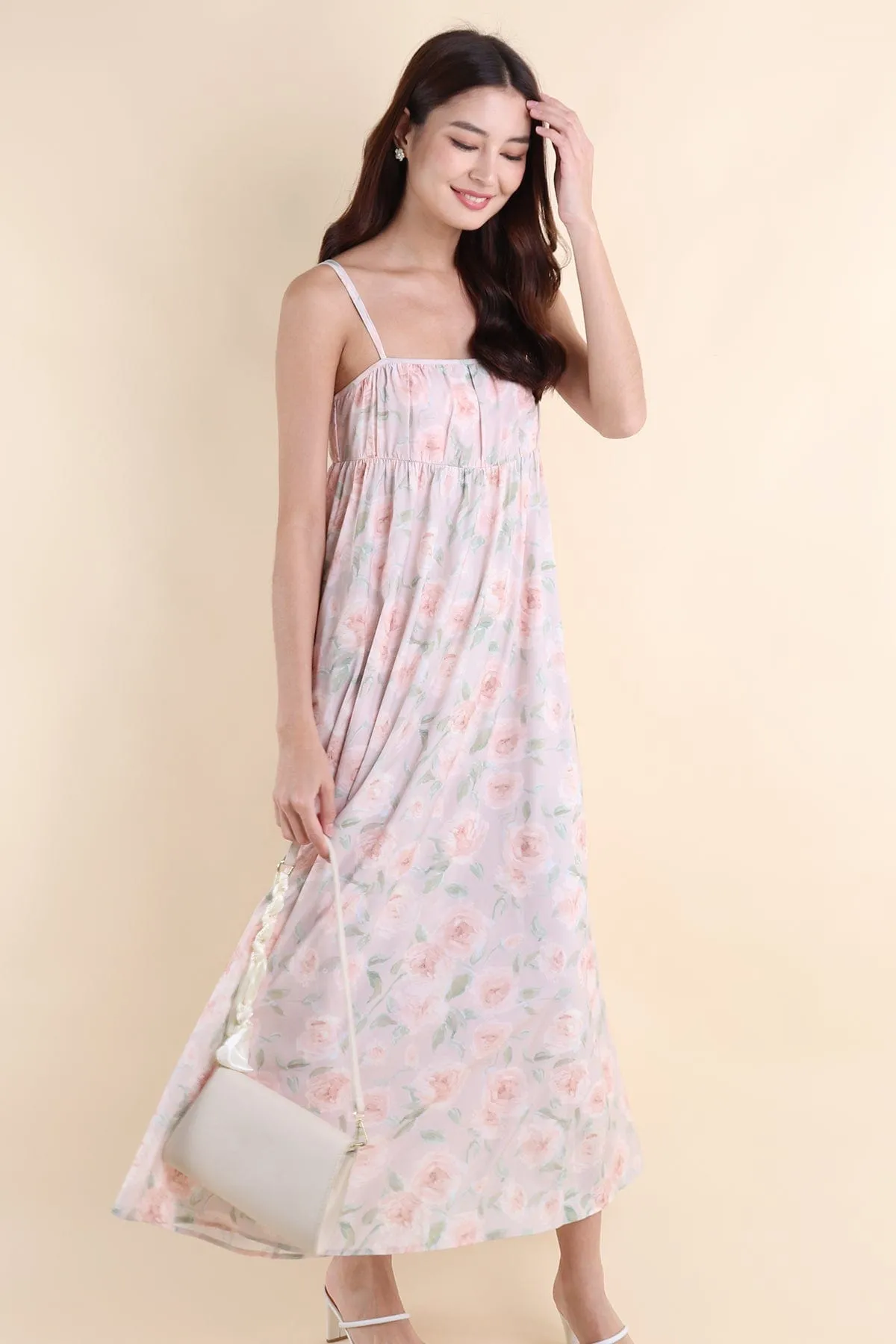 EVERLEIGH FLORAL MAXI IN PINK