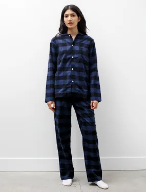 Flannel Pyjama Pants Gingham Blue