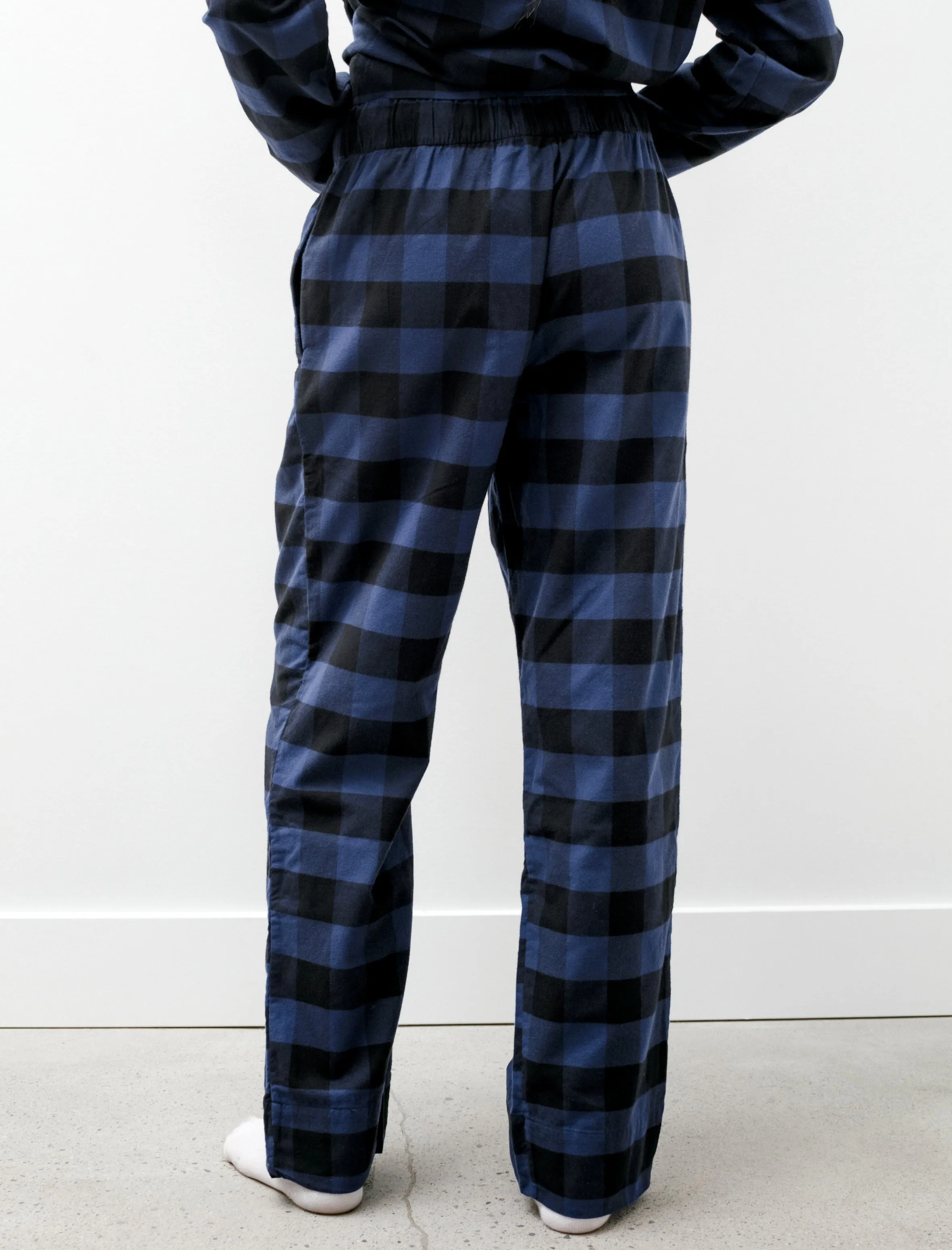 Flannel Pyjama Pants Gingham Blue