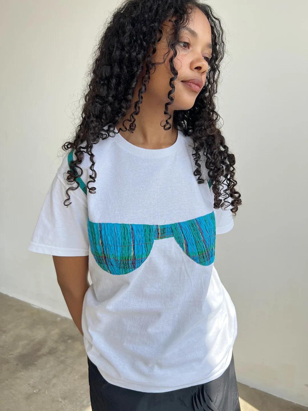 Florida Woman Applique Tee - Blue Gingham