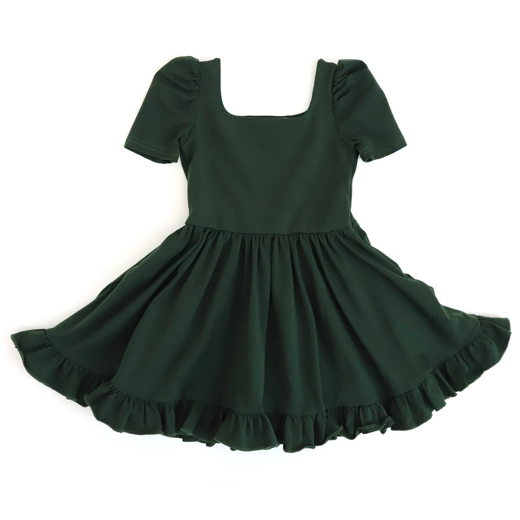 Forest Green Mod Twirl Dress