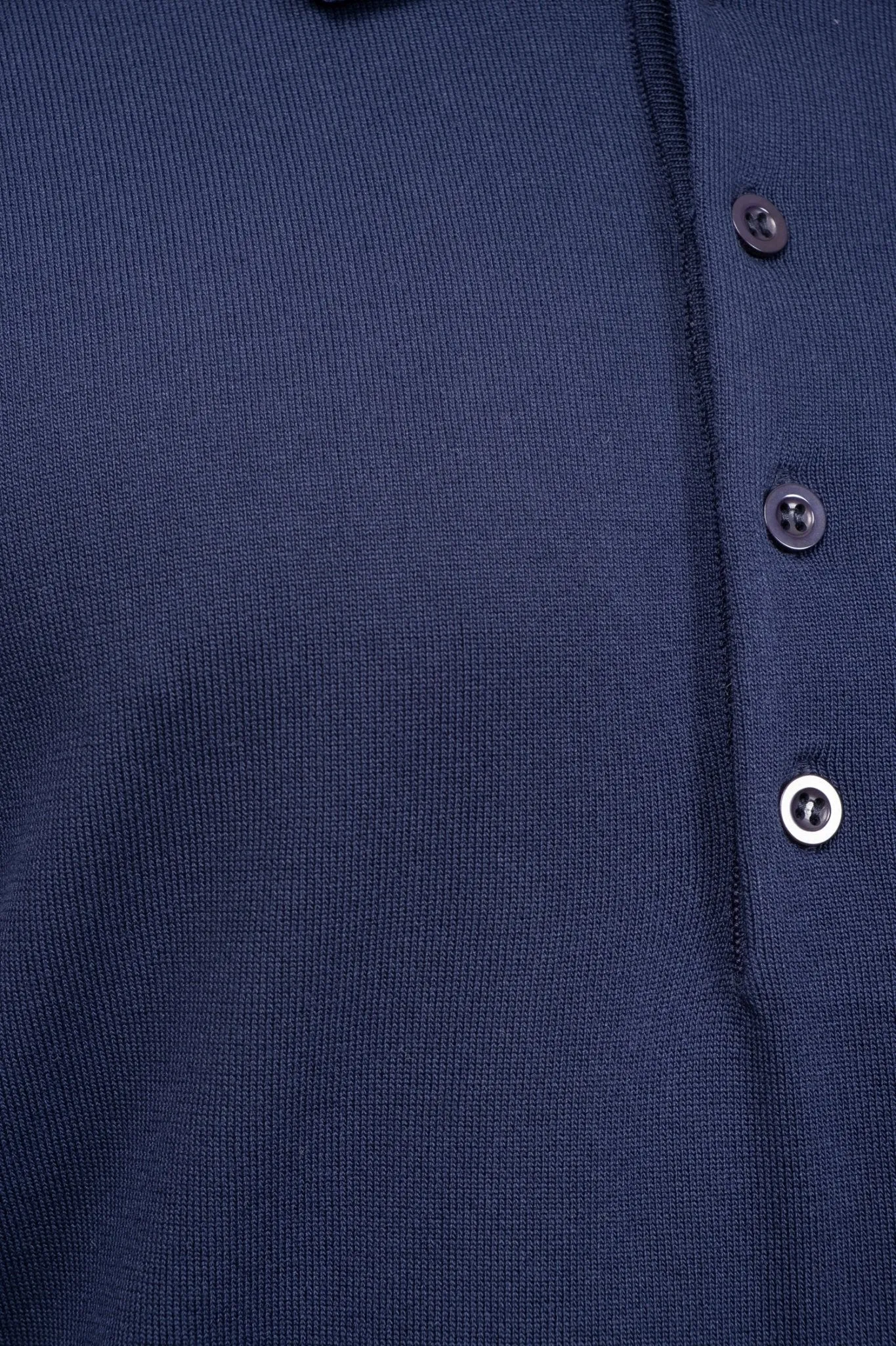 Four Button Down Polo Sweater  - Navy